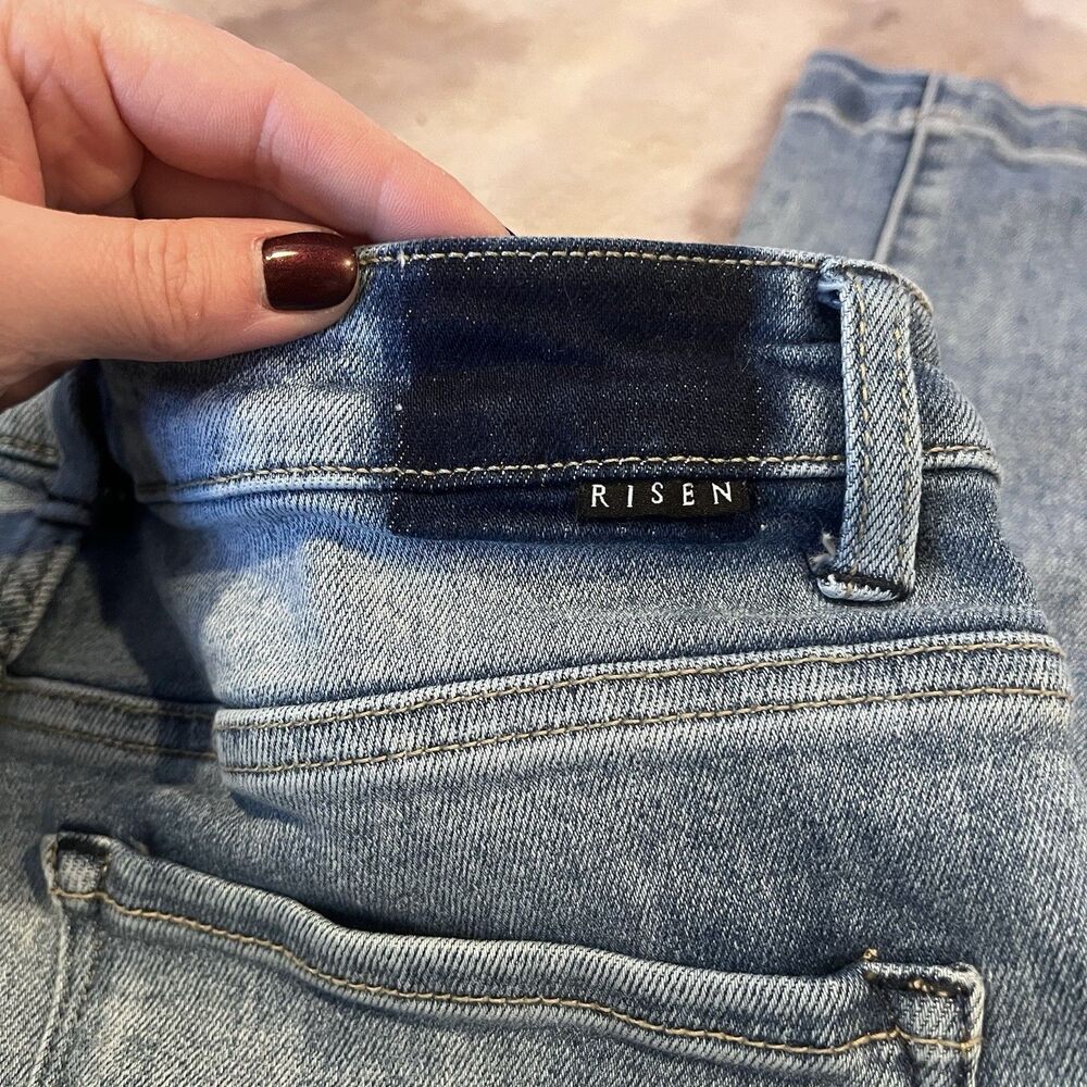 Freckled Poppy x Risen Jeans Women’s Wide Leg Denim 36” Jeans Size 11 / 30 - Picture 5 of 13